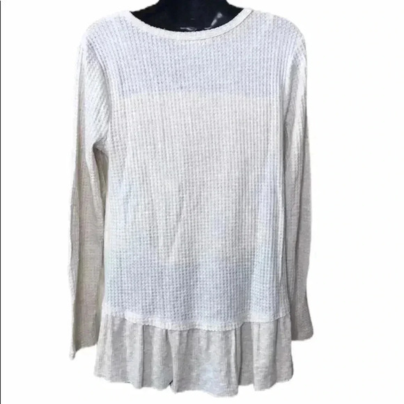 Eri + Ali Thermal Knit Peplum Tunic Sz S—C1 - Picture 3 of 7